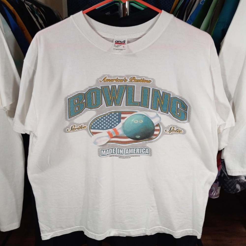 America's Pastime Bowling 2001 vintage tee shirt
